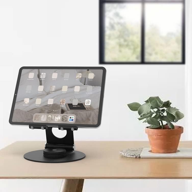 KABCON Swivel Tablet Stand, Aluminum Portable 360°Rotating Holder for Desk,Business,Kitchen,Desktop,Table Stand for iPad Pro 9.7,10.5,12.9/Air Mini,Tab,Fire,Nexus,E-Reader-Black - Image 3